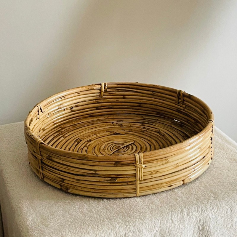 Saanjh Circular Elementary Weave Kosh Tray
